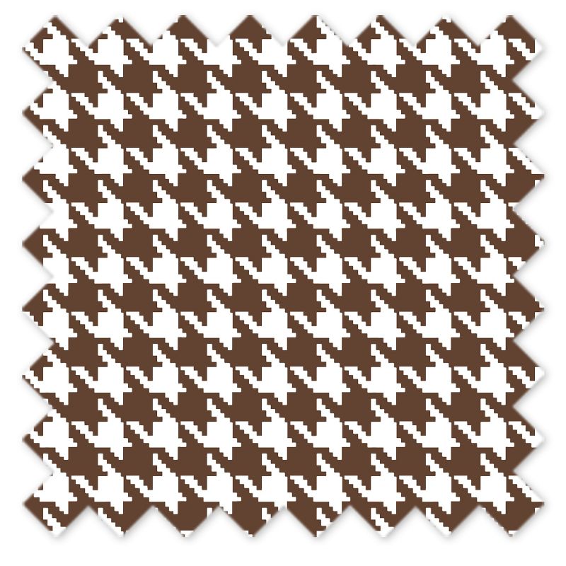 Bacati - Houndstooth Chocolate Cotton Printed Single Window Curtain Panel, 4 of 5