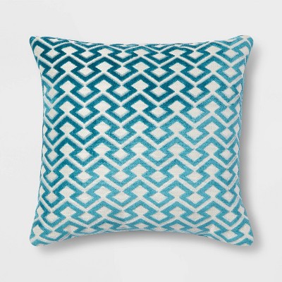 Teal bed online pillows