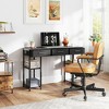Aghana Digitals Rustic Brown Compact Home Office Desk with 3 Fabric Drawers, 4 Adjustable Shelves & - 3 of 4