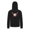 Everyday Kids Baseball Boys Zip Up Hoodie – Bold Home Plate, Crossed Bat & Baseball Sweatshirt - 3 of 4