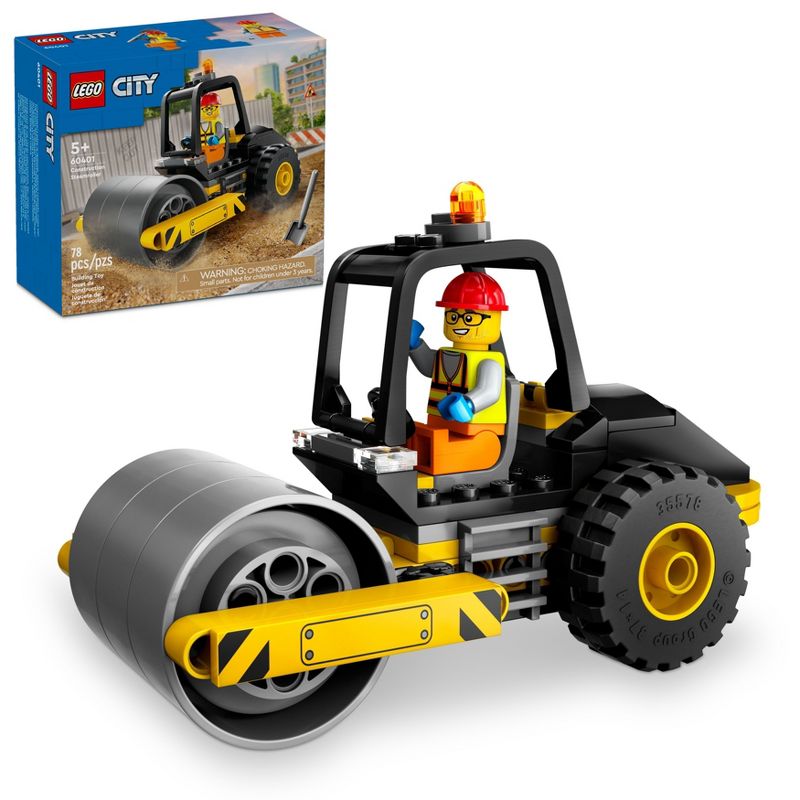 LEGO City Construction Steamroller Toy Set 60401, 1 of 8
