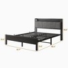 CAVINAS Twin Size Bed Frame with Storage Headboard & Charging Station, Platform Bed Frame with Under-Bed Storage, No Box Spring Needed - 3 of 4