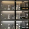 Famapy Display Cabinet All Multipurpose Storage Bookcase with Glass Doors and Shelves Buffet LED Light - 4 of 4