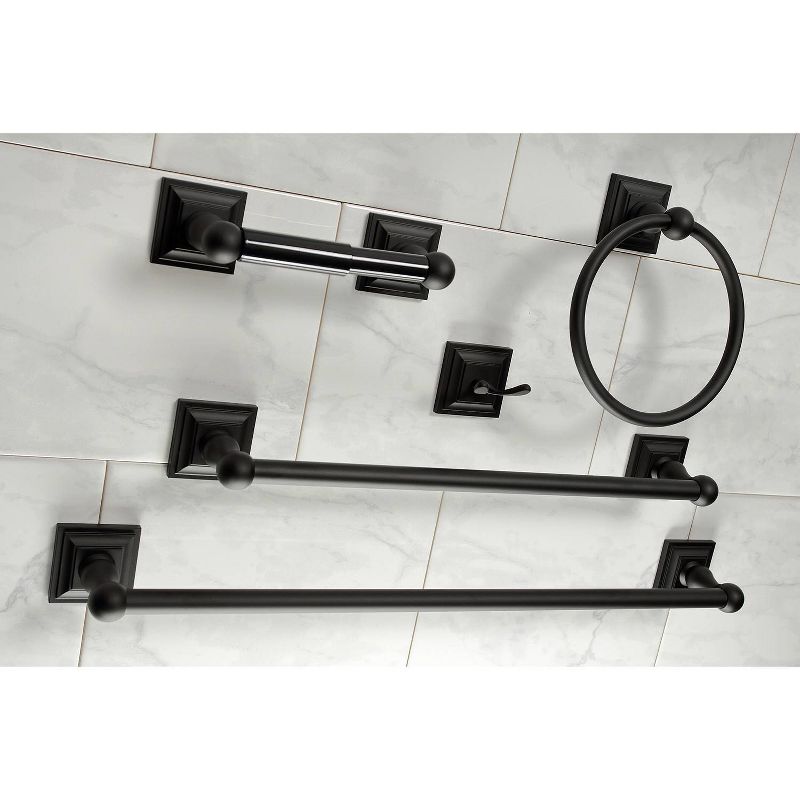 5pc Serano Bathroom Accessory Set Black - Kingston Brass, 3 of 10