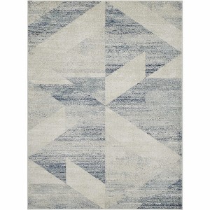 Hauteloom Seana Blue Geometric Area Rug - 1 of 4