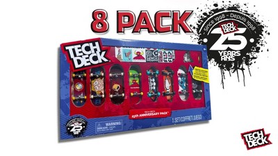 Tech Deck, 25th Anniversary 8-Pack Fingerboards with Exclusive
