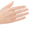 Pompeii3 3/4 Ct Lab Created Diamond EX3 7-Stone Wedding Ring 14k White Gold - 4 of 4