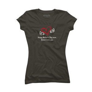 Junior's Design By Humans Happy Mother's Day Miss You Mom By graceandfinn T-Shirt - 1 of 2