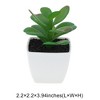 Unique Bargains Artificial Plants Plastic Green 2.2"x2.2"x2.56" 1 Pcs - 3 of 4