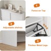 Shoe Cabinet with 4 Flip Drawers, Wooden Shoe Organizer Cabinet with Adjustable Shelf, Shoe Storage for Entryway, Shoe Cabinet Living Room, Natural - 4 of 4
