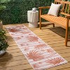JONATHAN Y Veronica Classic Beach Stripe and Palm Leaf Indoor/Outdoor Area Rug - 2 of 4