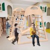DSVIMOY Indoor Playground, 7-in-1 Jungle Gym Playset for Kids 2-6yrs with Slide, Climbing Wall, Swing, Natural Wood, 55.1"*53.15"*47.24" - 4 of 4