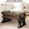 Dining Room Table Set with 2 Benches,Dining Table Set for 4,Kitchen Room Table Set with Benches,Dining Room Table Set for Home,Room,Kitchen - 4 of 4