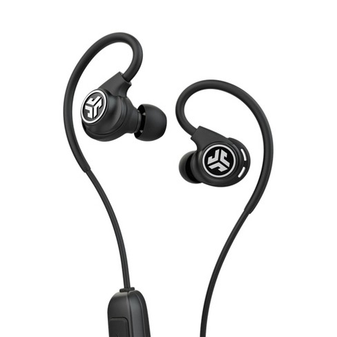 JLab Fit Sport Wireless In-Ear Bluetooth Headset Earphones Memory Wire Black 