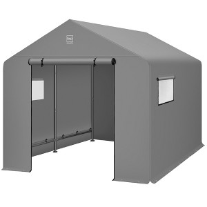 Best Choice Products 10x8ft Outdoor Fabric Storage Shed, Steel Frame, Dual Zipper Doors, Window - 1 of 4