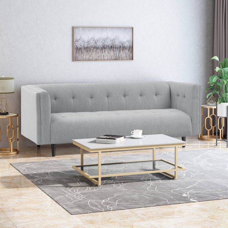 Ludwig Mid Century Modern Upholstered Tufted Sofa - Christopher Knight Home, 3 of 8