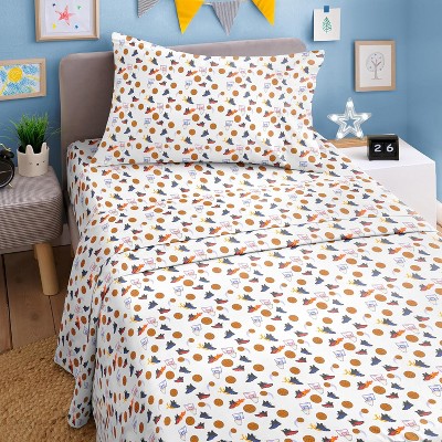 Kids 4 Piece Bed Sheet Set - Cute & Cozy Wrinkle-Resistant with Vibrant Designs - CGK Linens.