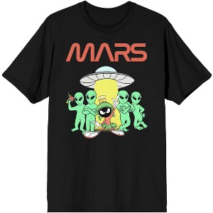Looney Tunes Mars Marvin the Martian Men's Black Short-Sleeve T-shirt - 1 of 1