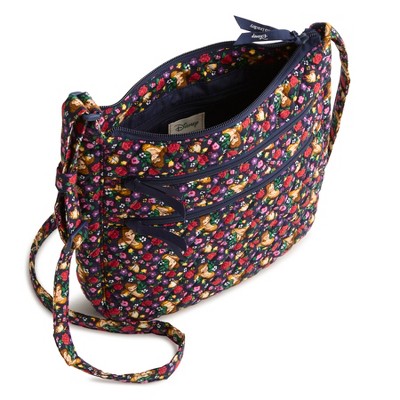 Vera Bradley Women's Disney Princesses Cotton Trio Zip Hipster Crossbody Bag Belle Rose Floral — фото 3