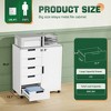Mlezan 5-Drawer Storage Cabinet: Mobile Printer Stand with Shelves and Door. Dresser Chest for Home Office Organization and Storage. - 3 of 4