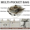 Womens Casual Corduroy Tote Bags with Multiple Pockets Fashion Hobo Crossbody Bag Travel Shoulder Bags Cute Purse Handbag (Green) - 4 of 4