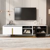 Sapphtopaz Modern TV Stand for TVs Up to 70" with Drawer & Adjustable Shelves Cabinets TV Entertainment Center with Metal Legs for Living Room - 2 of 4