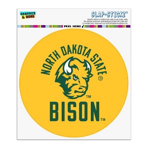 North Dakota State  Bison Secondary Automotive Car Window Locker Circle Bumper Sticker - 1 of 4