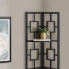 INFURNIC Decorative Bookshelf 4 Tier Corner Etagere with Wooden Shelves and Sleek Metal Frame, Black, 17.5"*12.25"*61.5" - 2 of 4