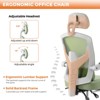 DOMETOUR Gaming Ergonomic Foot Rest Reclining, High Back Mesh Home Office Computer Desk Chair - 2 of 4