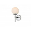 Elegant Lighting Ansley 1 light Chrome and frosted white Bath Sconce - 2 of 4