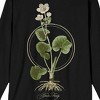 Positive Message Floral Grow Freely Men's Black Long Sleeve Crew Neck Tee - 2 of 3