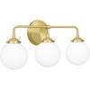 Quoizel Lighting Landry 3 - Light Vanity in  Satin Brass - 3 of 4