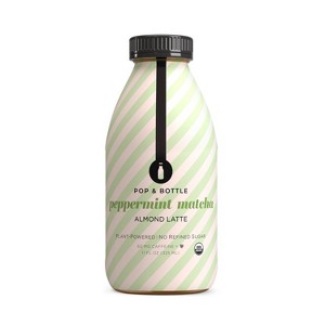 Pop & Bottle Peppermint Matcha Almond Milk Latte - 11 fl oz Can - 1 of 4