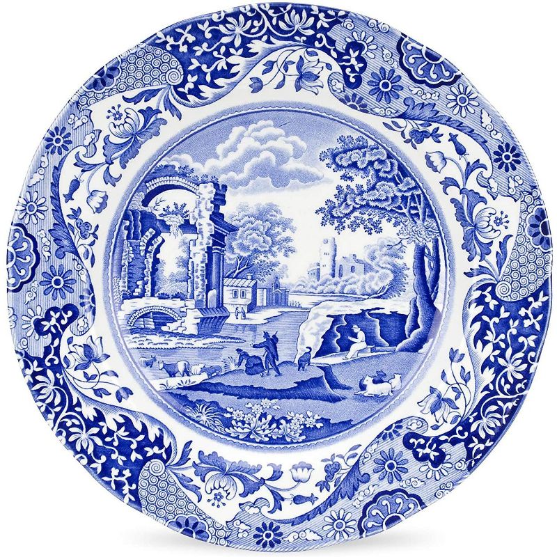 Spode Blue Italian 10.5-inch Dinner Plates, Set of 4, 1 of 9