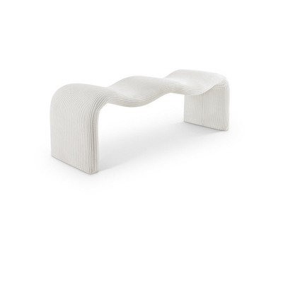 Meridian Furniture,Willow Corduroy Fabric Bench