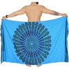 LA LEELA Men's Sarong Beach Cover Ups Wraps One Size Teal - 4 of 4