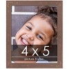 PosterPalooza | Photo Size Shabby Chic Brown Picture Frame - UV Acrylic, Foam Board Backing, Hanging Hardware - 2 of 4