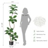 Garvee 5/6/7FT Artificial Plants Rubber Tree with Resin Pot & Stone Faux Fiddle Leaf Fig Tree Indoor Artificial Trees Tall Plant Fake Tree - 4 of 4