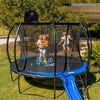 SpaceJump Lunar Trampoline, Outdoor 12 Foot Round Bouncer, Backyard Active Play Set with Safety Net, 330 Pound Weight Capacity, Black/Blue - 3 of 4