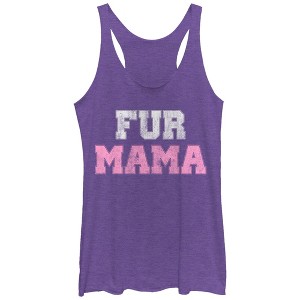 Women's CHIN UP Fur Mama Racerback Tank Top - 1 of 3
