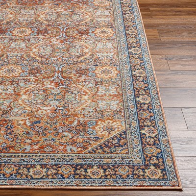 Robertson Burgundy Traditional Wool Area Rug 6'11" x 9'
