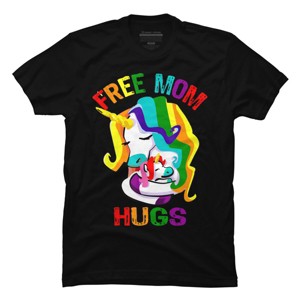 Adult Design By Humans Free Mom Hugs Unicorn Pride By Avocato T-Shirt - 1 of 2