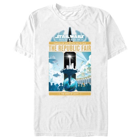 Men's Star Wars The High Republic The Republic Fair Flyer T-Shirt - White -  Small