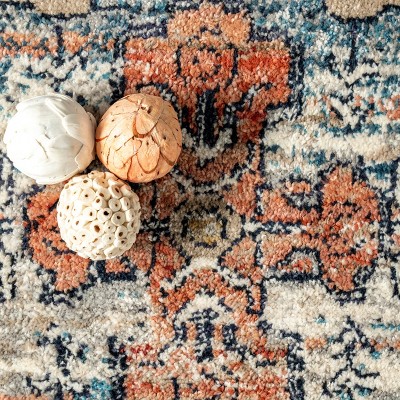 Regal Marley Medallion 32" Synthetic Area Rug with Fringe