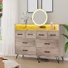Homhougo 8 Drawer Modern Dresser, Wide Chest with Storage Drawers for Bedroom, Gaming Setup or Makeup Vanity - 4 of 4