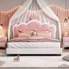 Upholstered Princess Platform Bed with Crown Headboard for Girls' Bedroom, Fantasy Design Bed Frame, No Box Spring Needed - 2 of 4
