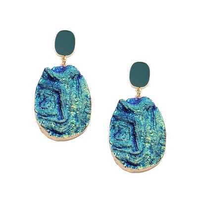 SOHI Women's White Under-The-Sea Drop Earrings