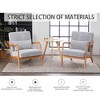 Rbied Mid-Century Modern Style Wood Accent Chair Living Room Chairs Reading Chair with Pillow and Cushion - 4 of 4