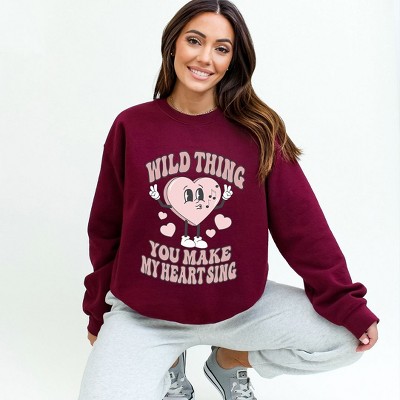 Simply Sage Market Women's Graphic Sweatshirt Wild Things Make My Heart Sing