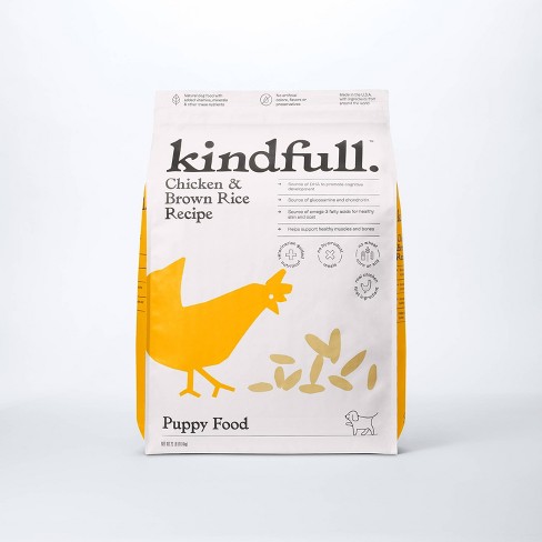 Chicken And Brown Rice Puppy Recipe Dry Dog Food - 23lbs - Kindfull ...